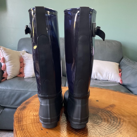 Hunter Clear Dark Navy PVC Rubber Rain Tall Boots Size EU 39 US 8 Women’s - Picture 5 of 14